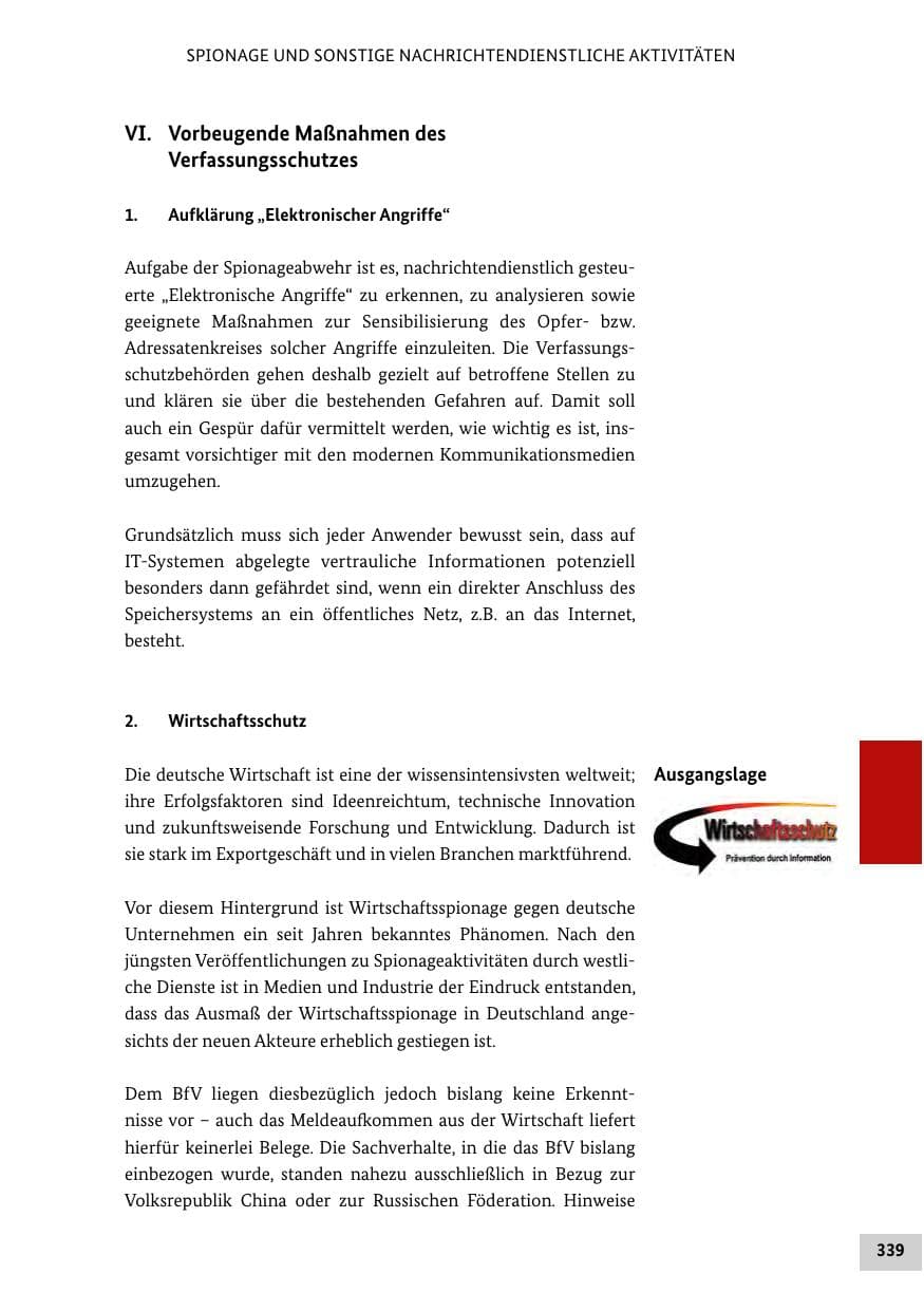 Seite 338 des Verfassungsschutzbericht 2013 Bund