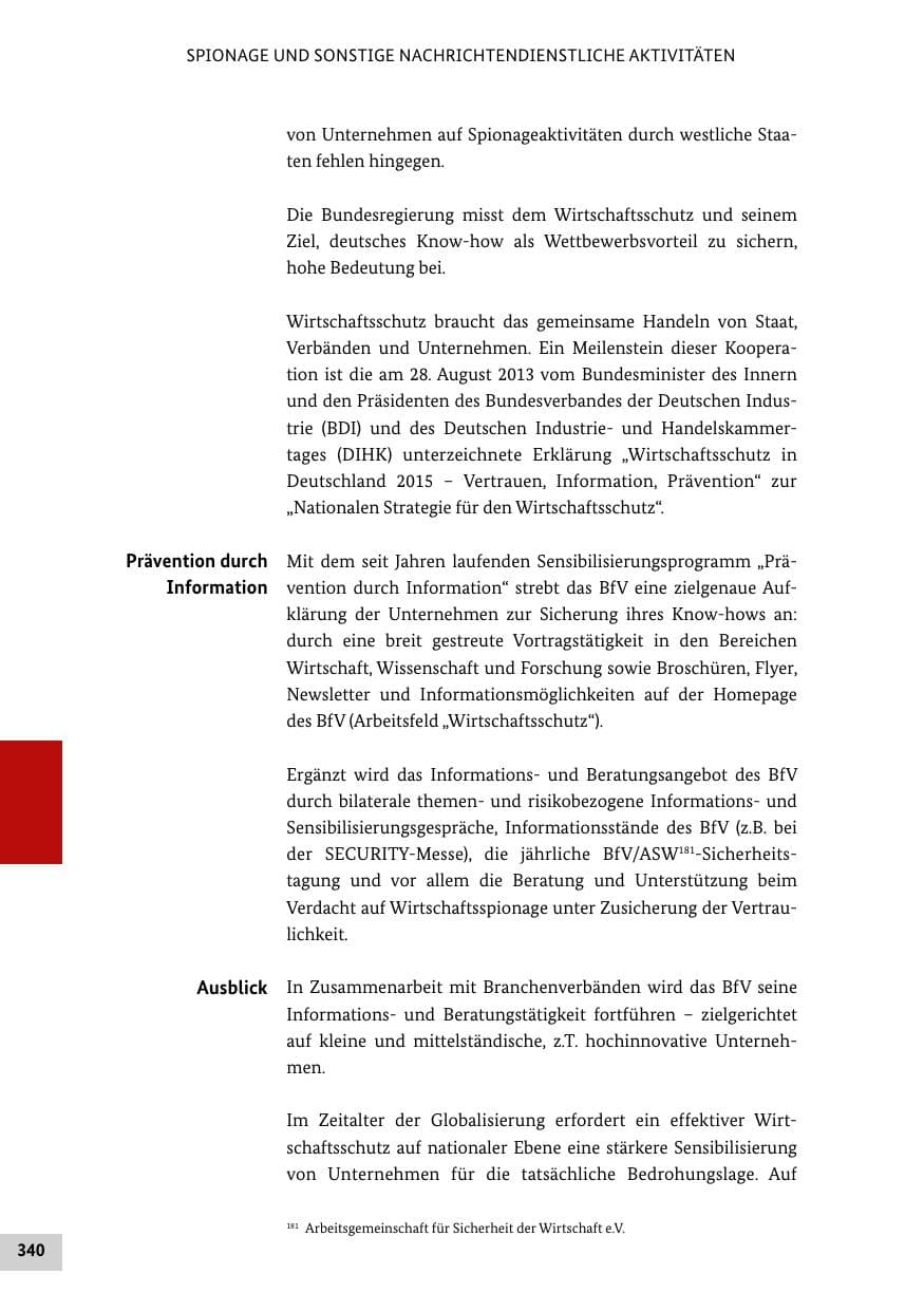 Seite 339 des Verfassungsschutzbericht 2013 Bund