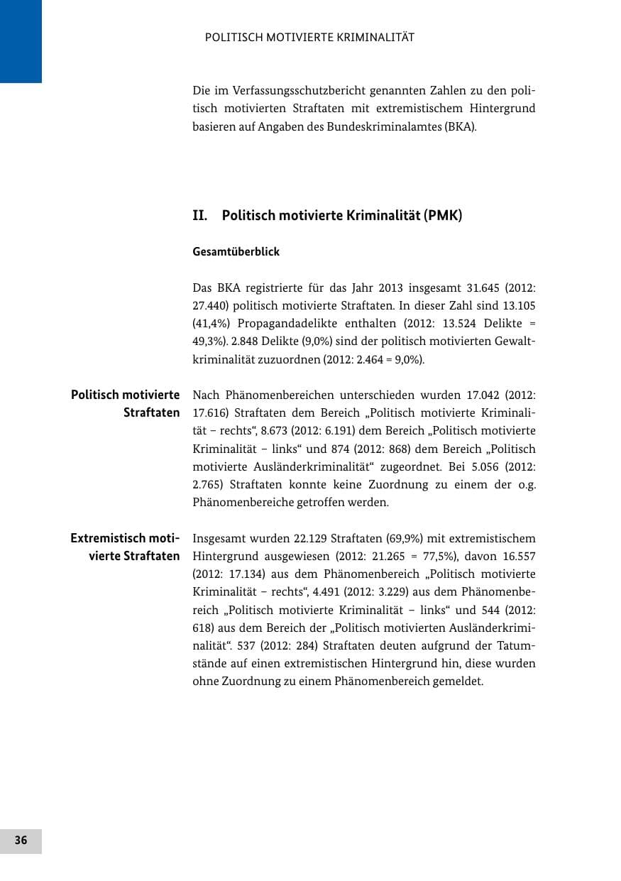 Seite 35 des Verfassungsschutzbericht 2013 Bund