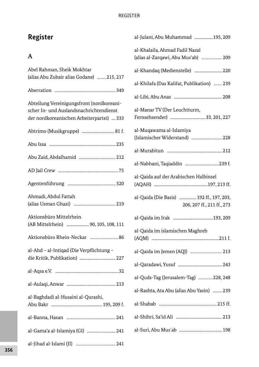 Seite 355 des Verfassungsschutzbericht 2013 Bund