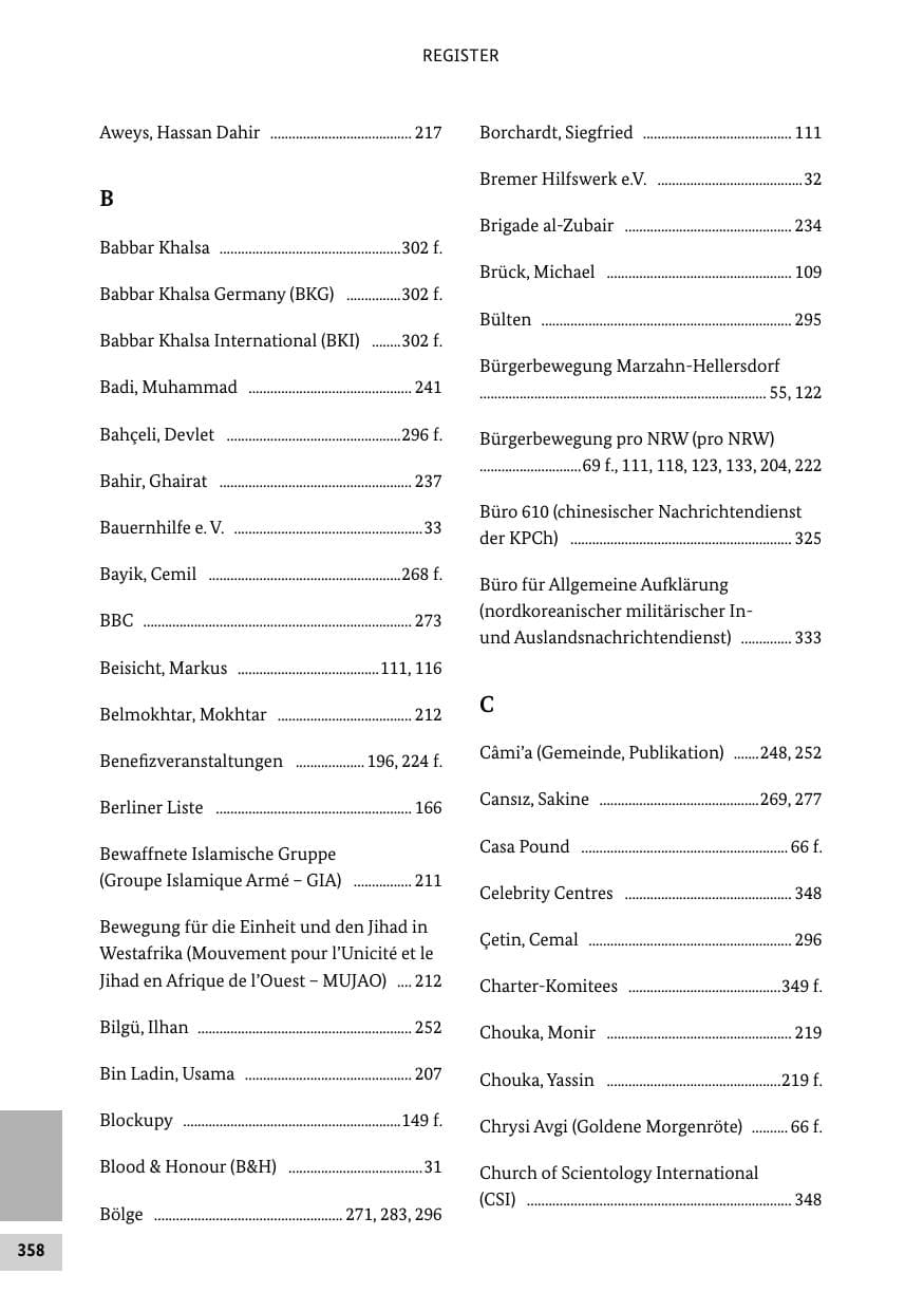Seite 357 des Verfassungsschutzbericht 2013 Bund