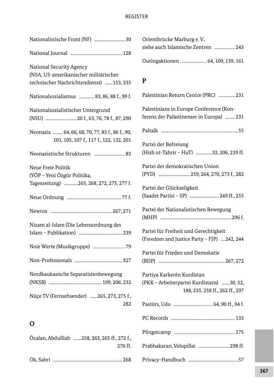 Seite 366 des Verfassungsschutzbericht 2013 Bund