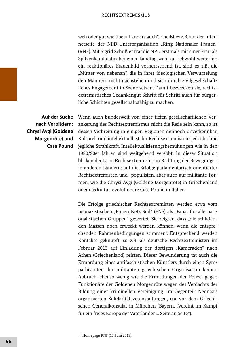 Seite 65 des Verfassungsschutzbericht 2013 Bund