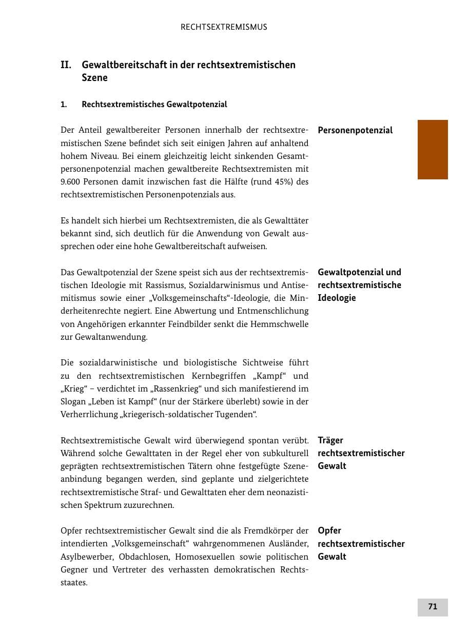 Seite 70 des Verfassungsschutzbericht 2013 Bund