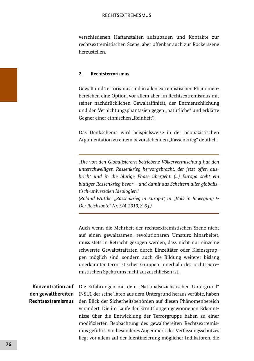 Seite 75 des Verfassungsschutzbericht 2013 Bund