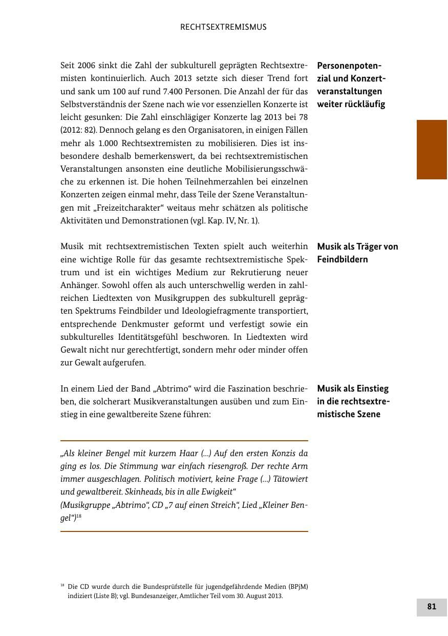 Seite 80 des Verfassungsschutzbericht 2013 Bund