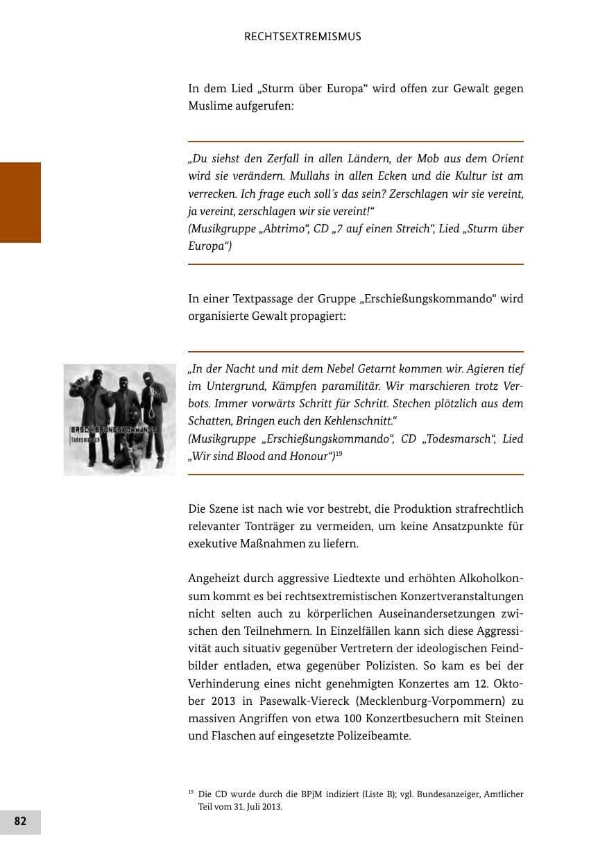 Seite 81 des Verfassungsschutzbericht 2013 Bund