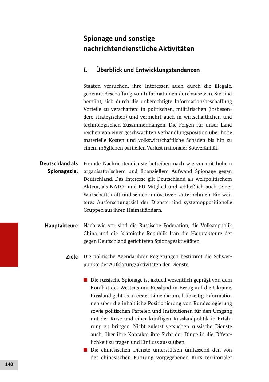 Seite 139 des Verfassungsschutzbericht 2014 Bund
