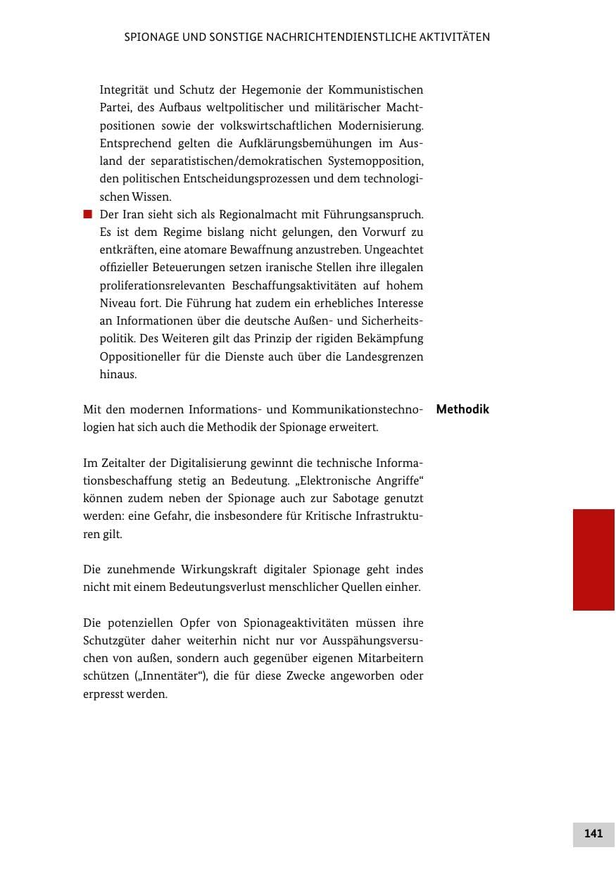 Seite 140 des Verfassungsschutzbericht 2014 Bund