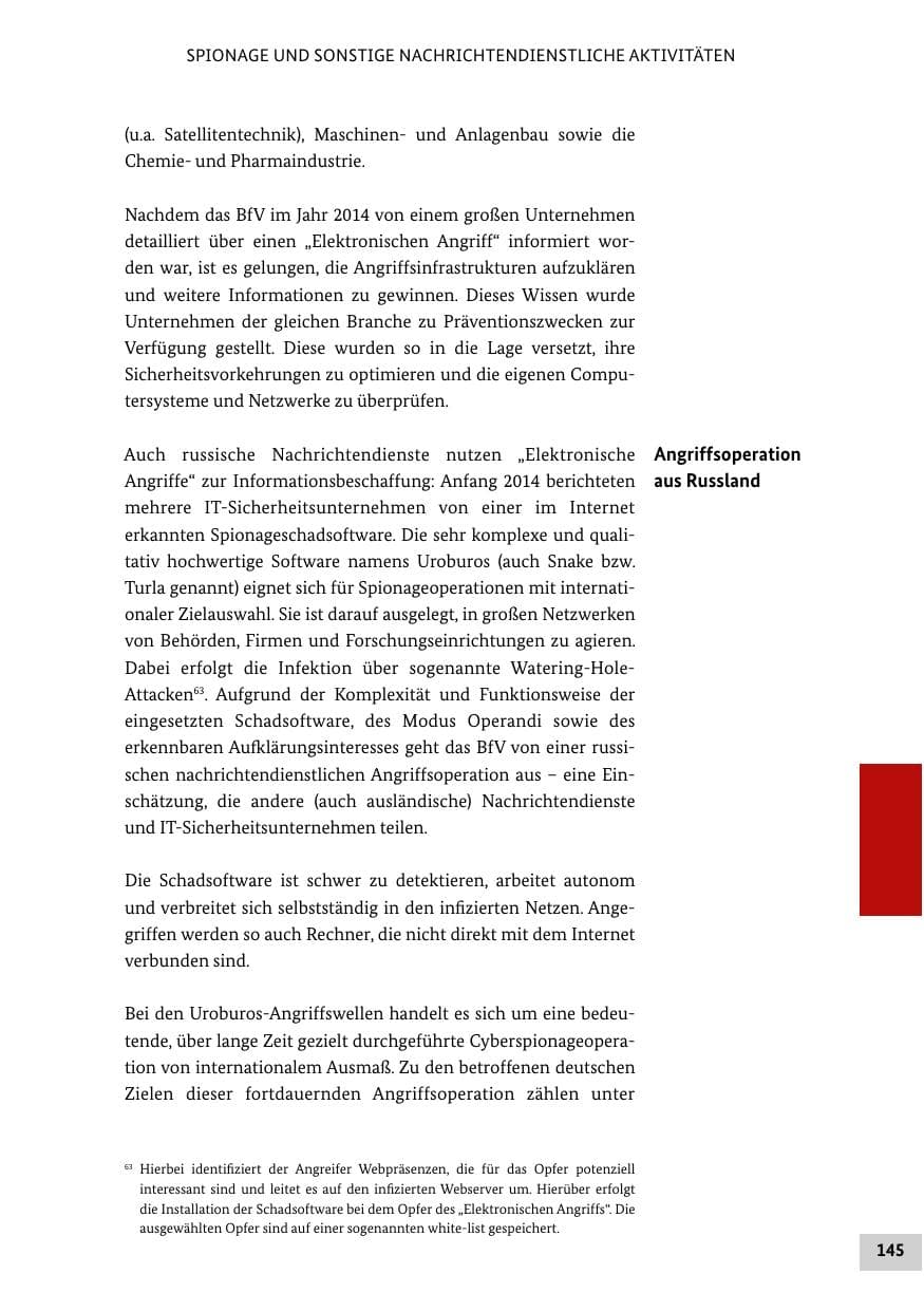 Seite 144 des Verfassungsschutzbericht 2014 Bund