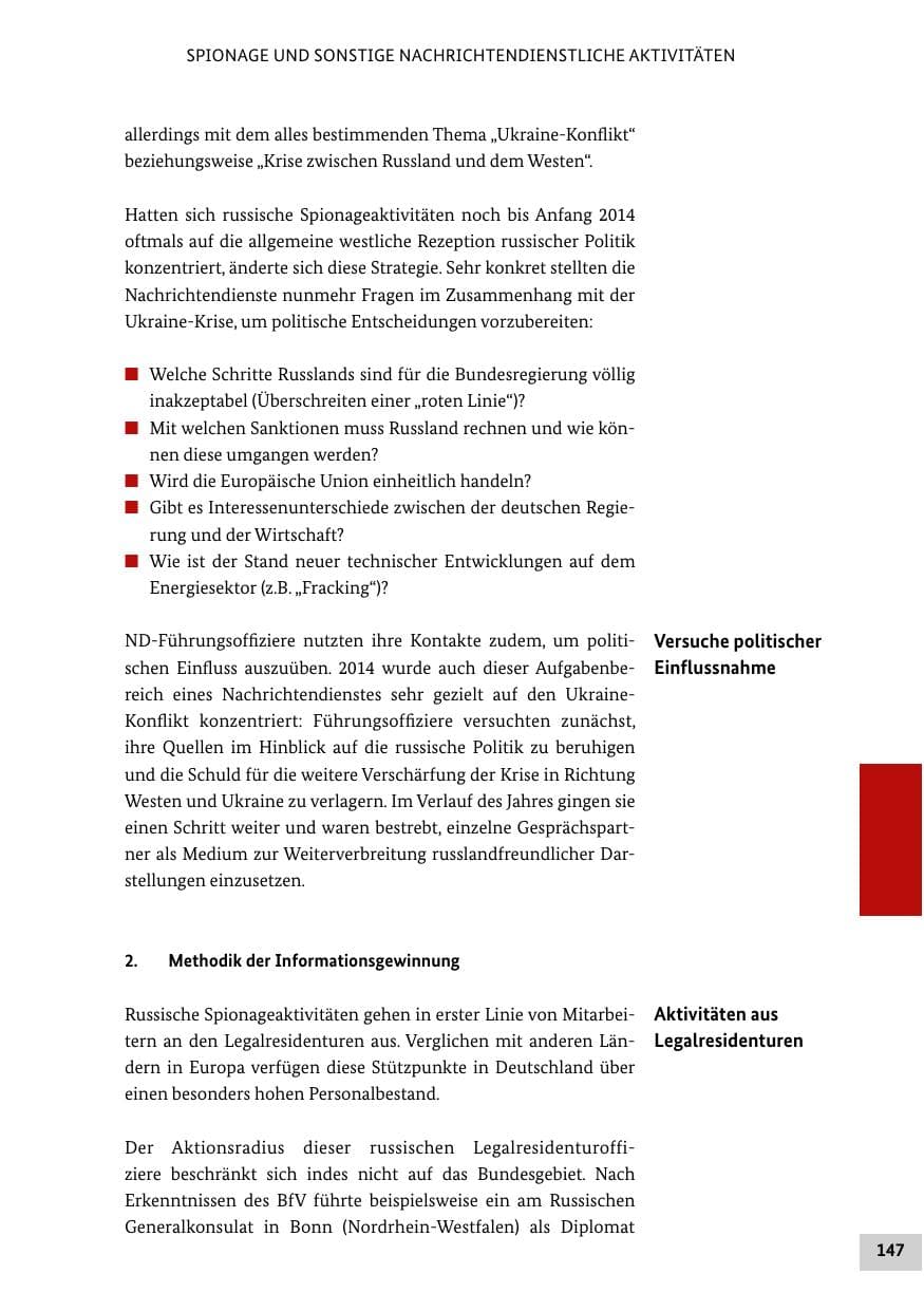 Seite 146 des Verfassungsschutzbericht 2014 Bund