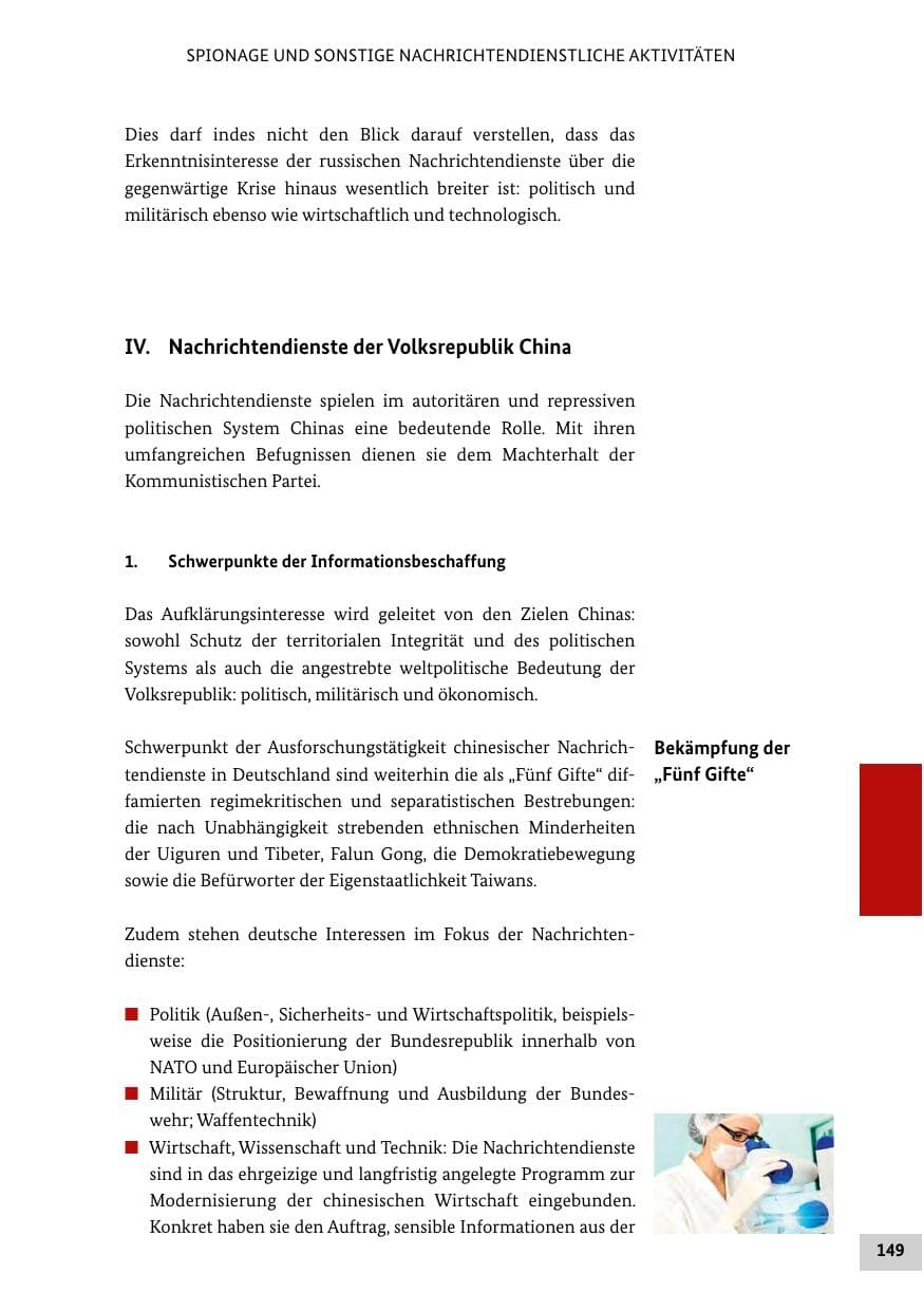 Seite 148 des Verfassungsschutzbericht 2014 Bund