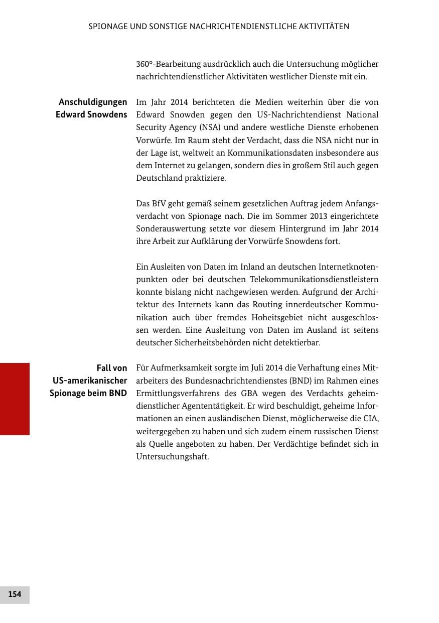 Seite 153 des Verfassungsschutzbericht 2014 Bund