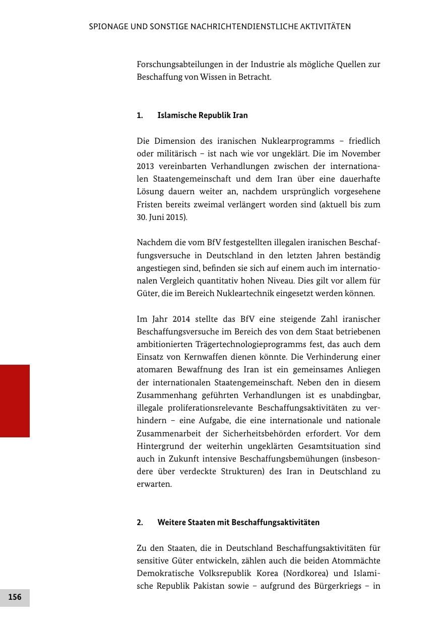 Seite 155 des Verfassungsschutzbericht 2014 Bund