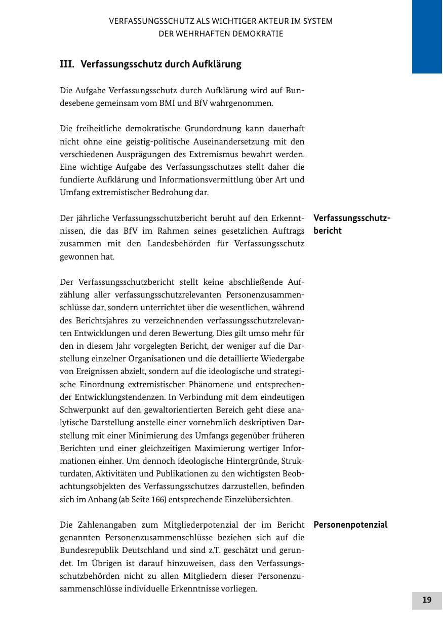 Seite 18 des Verfassungsschutzbericht 2014 Bund