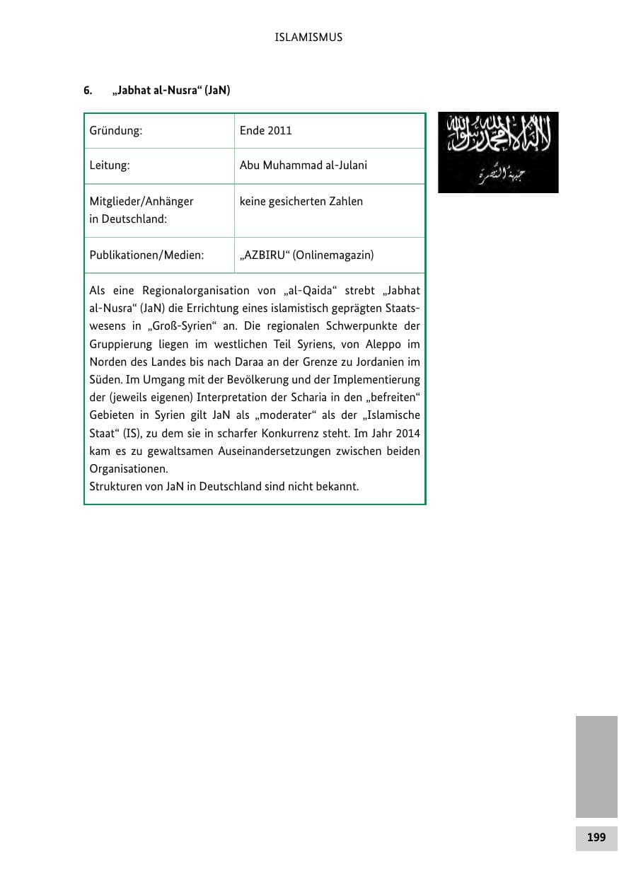 Seite 198 des Verfassungsschutzbericht 2014 Bund