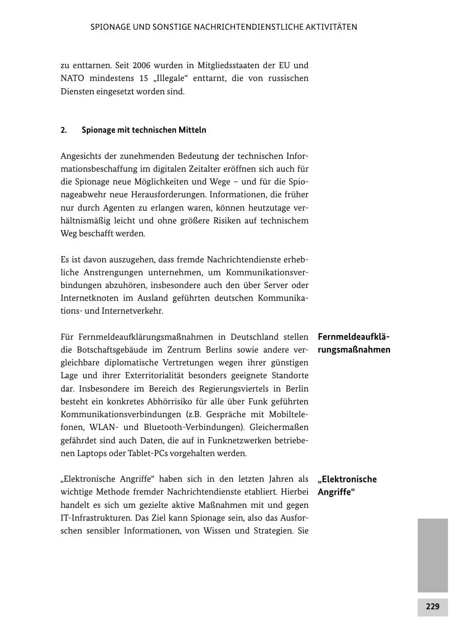 Seite 228 des Verfassungsschutzbericht 2014 Bund