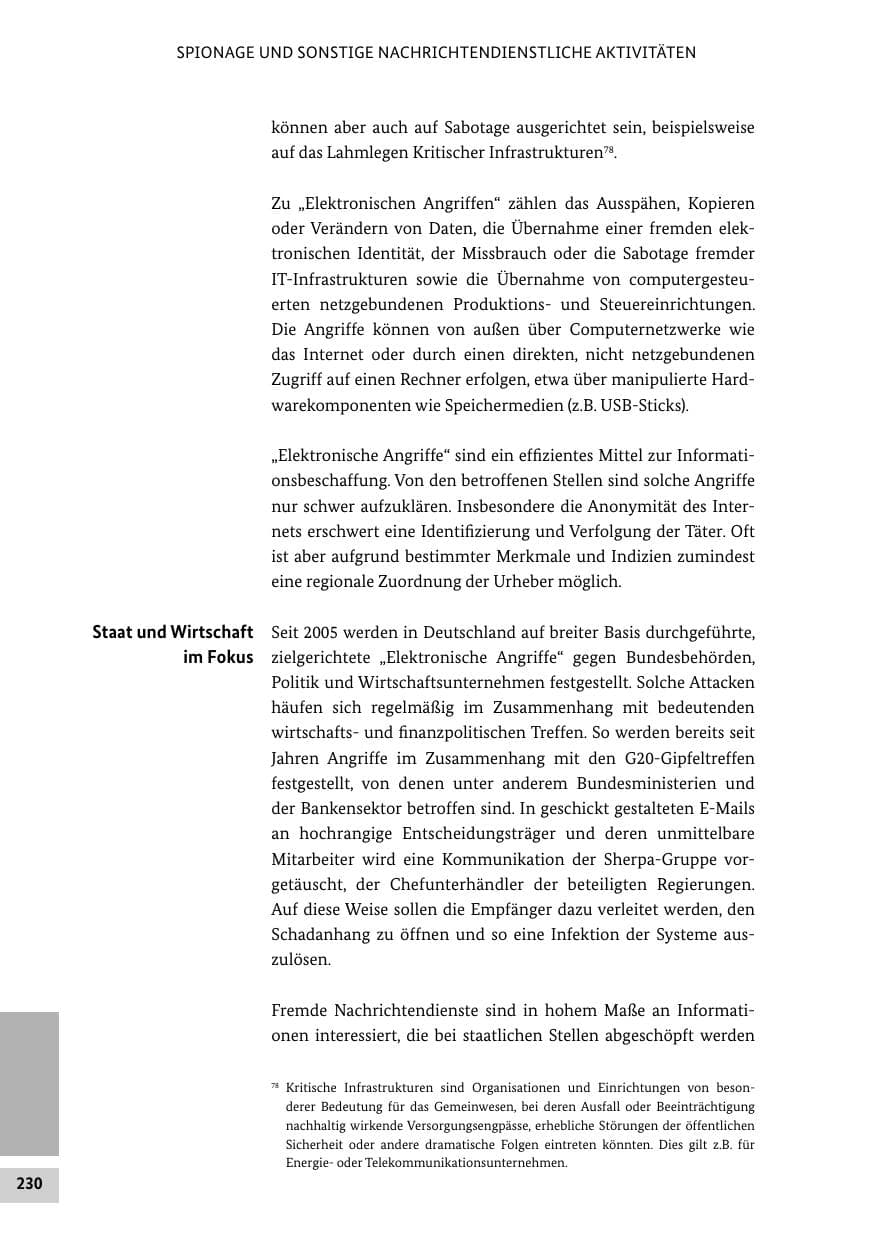 Seite 229 des Verfassungsschutzbericht 2014 Bund
