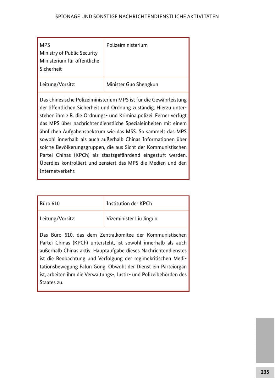 Seite 234 des Verfassungsschutzbericht 2014 Bund