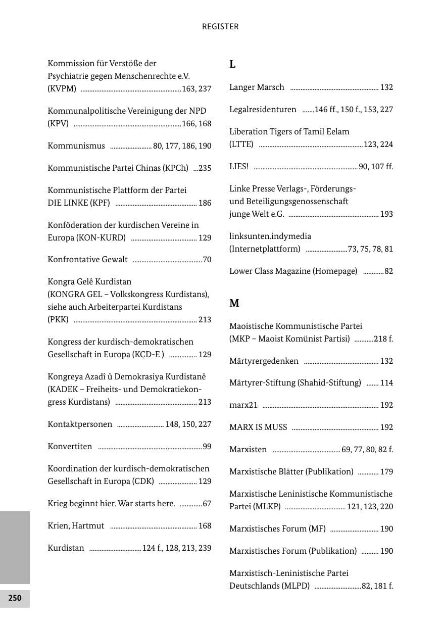 Seite 249 des Verfassungsschutzbericht 2014 Bund