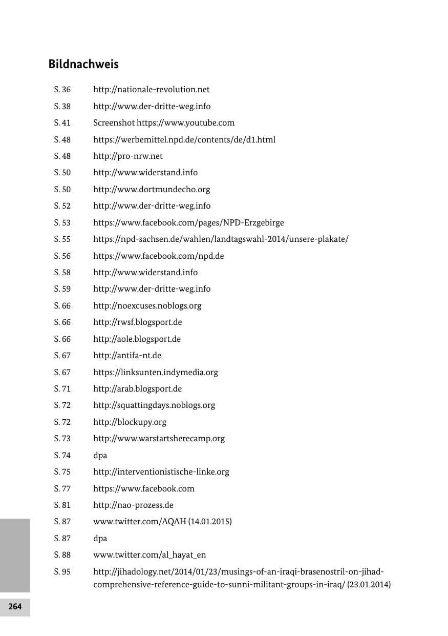 Seite 263 des Verfassungsschutzbericht 2014 Bund