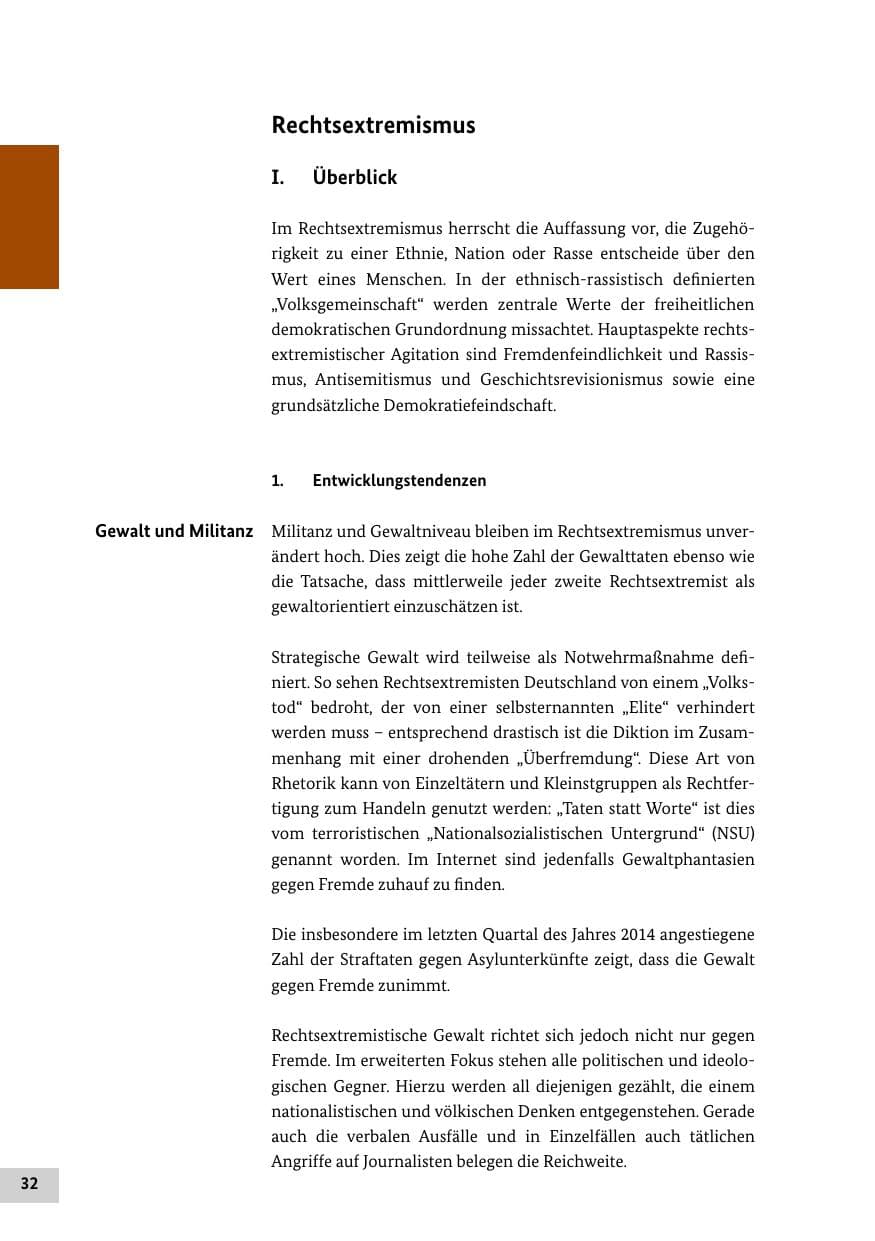 Seite 31 des Verfassungsschutzbericht 2014 Bund