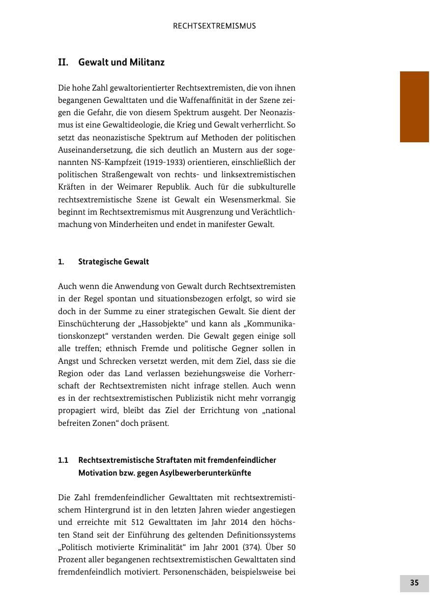 Seite 34 des Verfassungsschutzbericht 2014 Bund