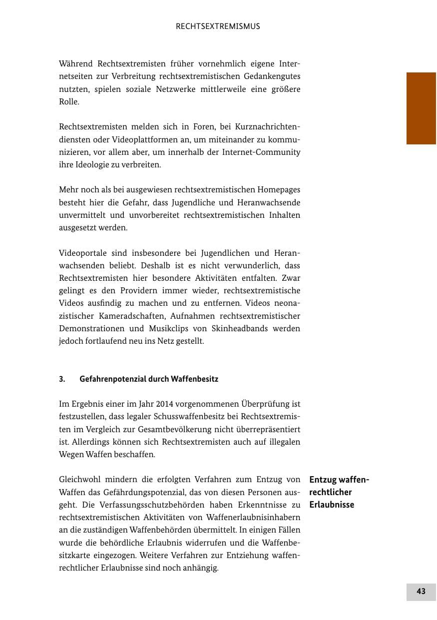Seite 42 des Verfassungsschutzbericht 2014 Bund