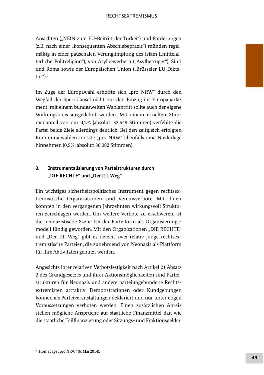 Seite 48 des Verfassungsschutzbericht 2014 Bund