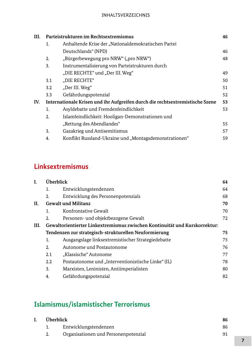 Seite 6 des Verfassungsschutzbericht 2014 Bund