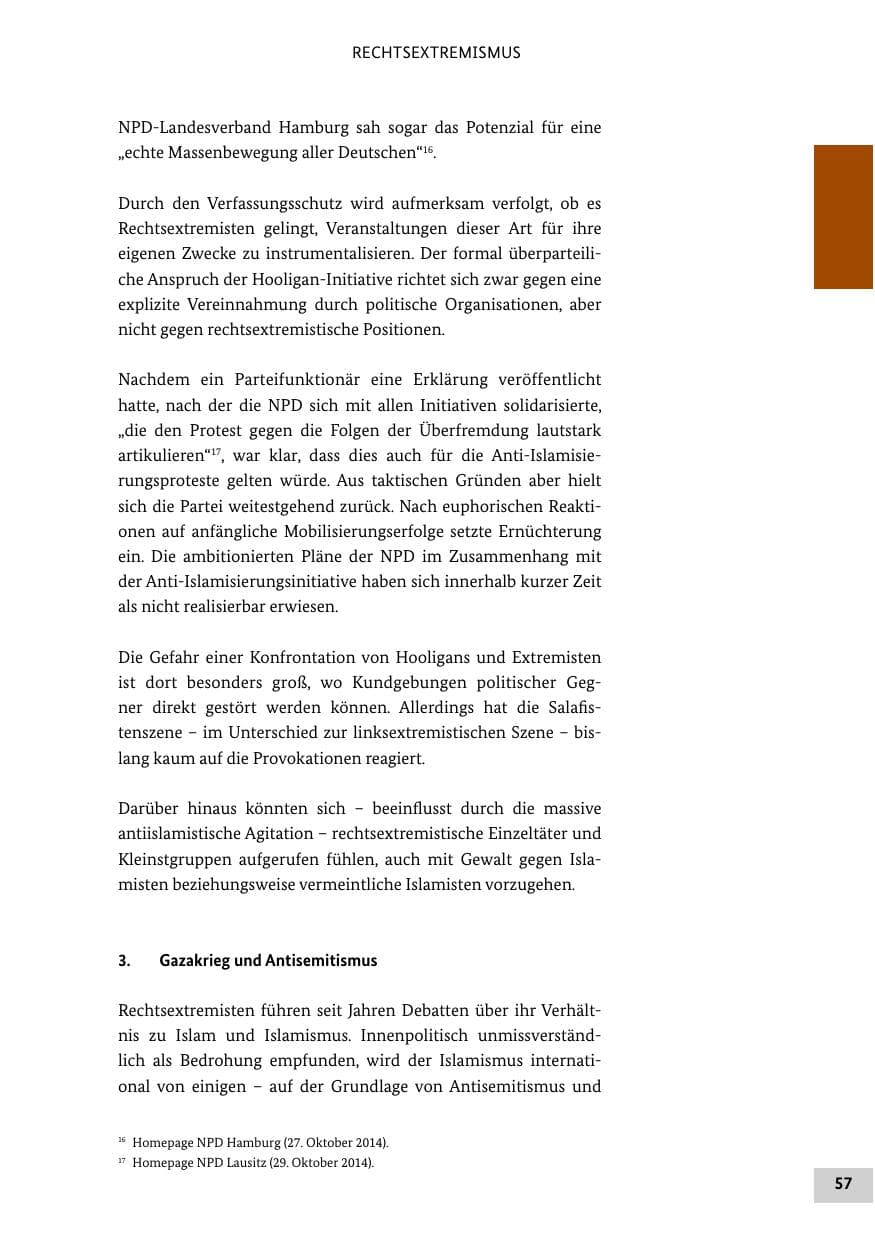 Seite 56 des Verfassungsschutzbericht 2014 Bund