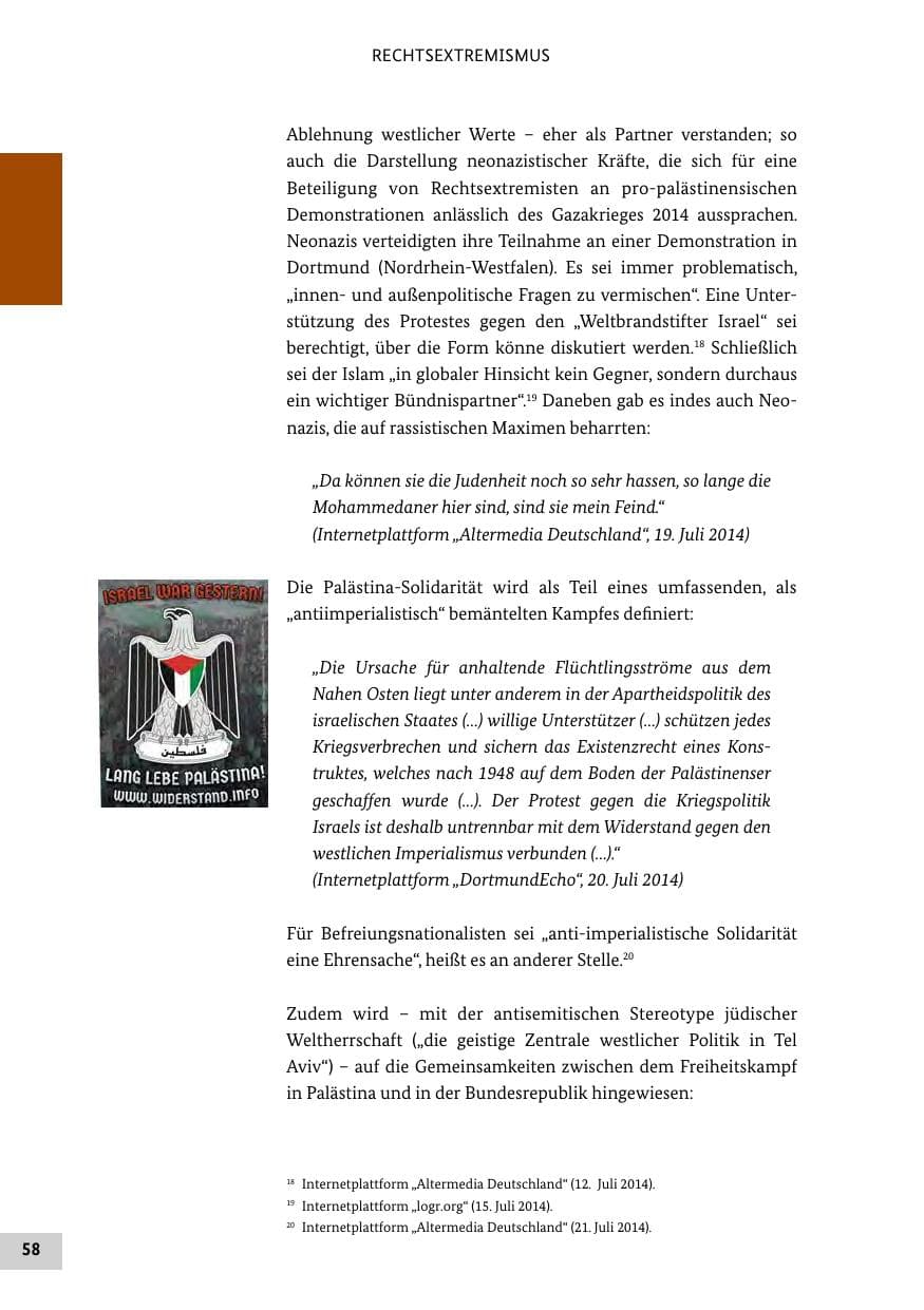 Seite 57 des Verfassungsschutzbericht 2014 Bund