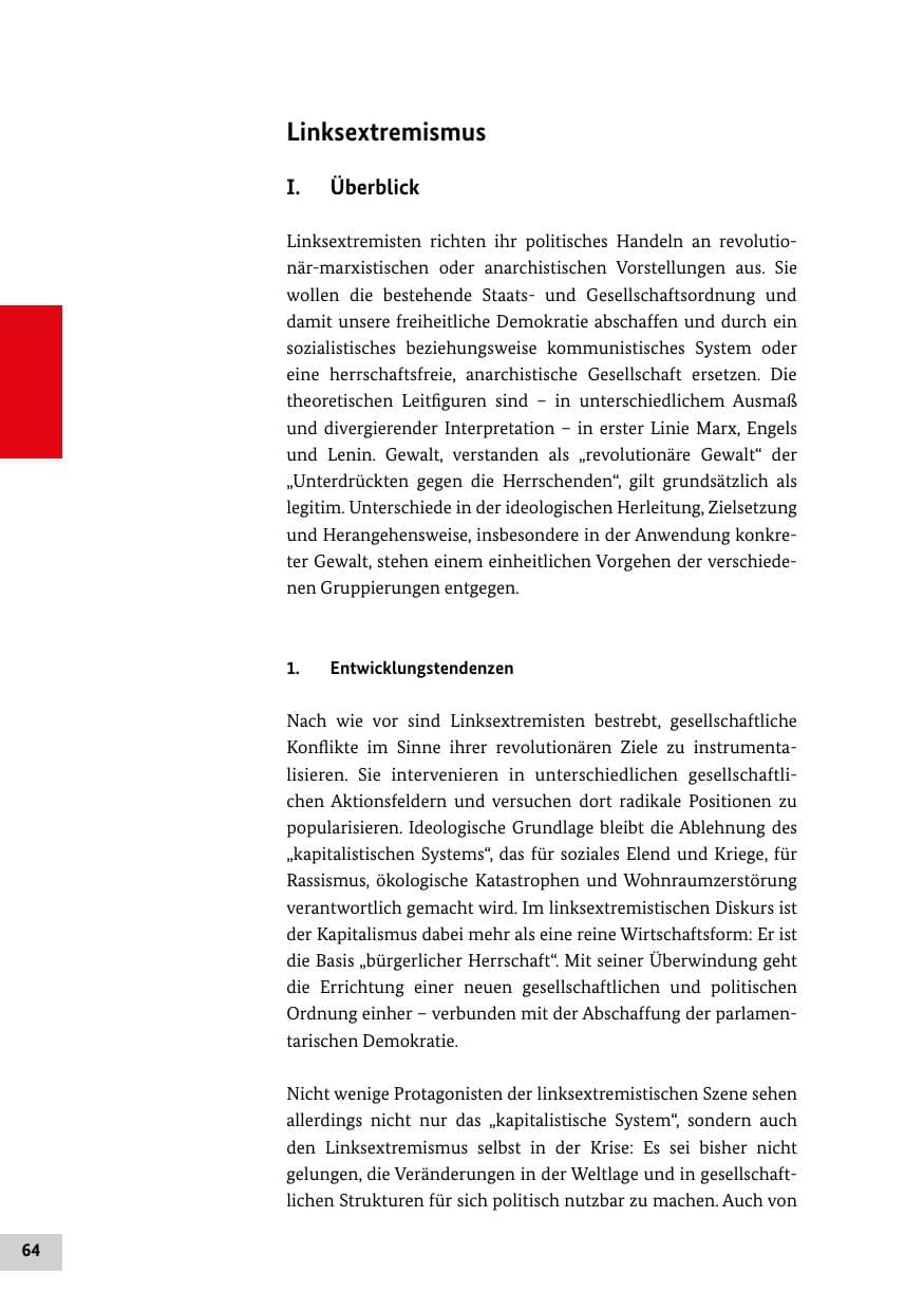 Seite 63 des Verfassungsschutzbericht 2014 Bund