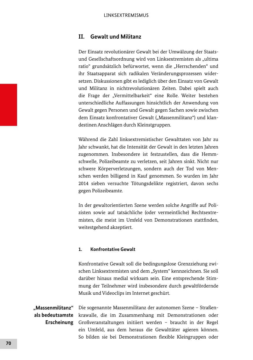Seite 69 des Verfassungsschutzbericht 2014 Bund