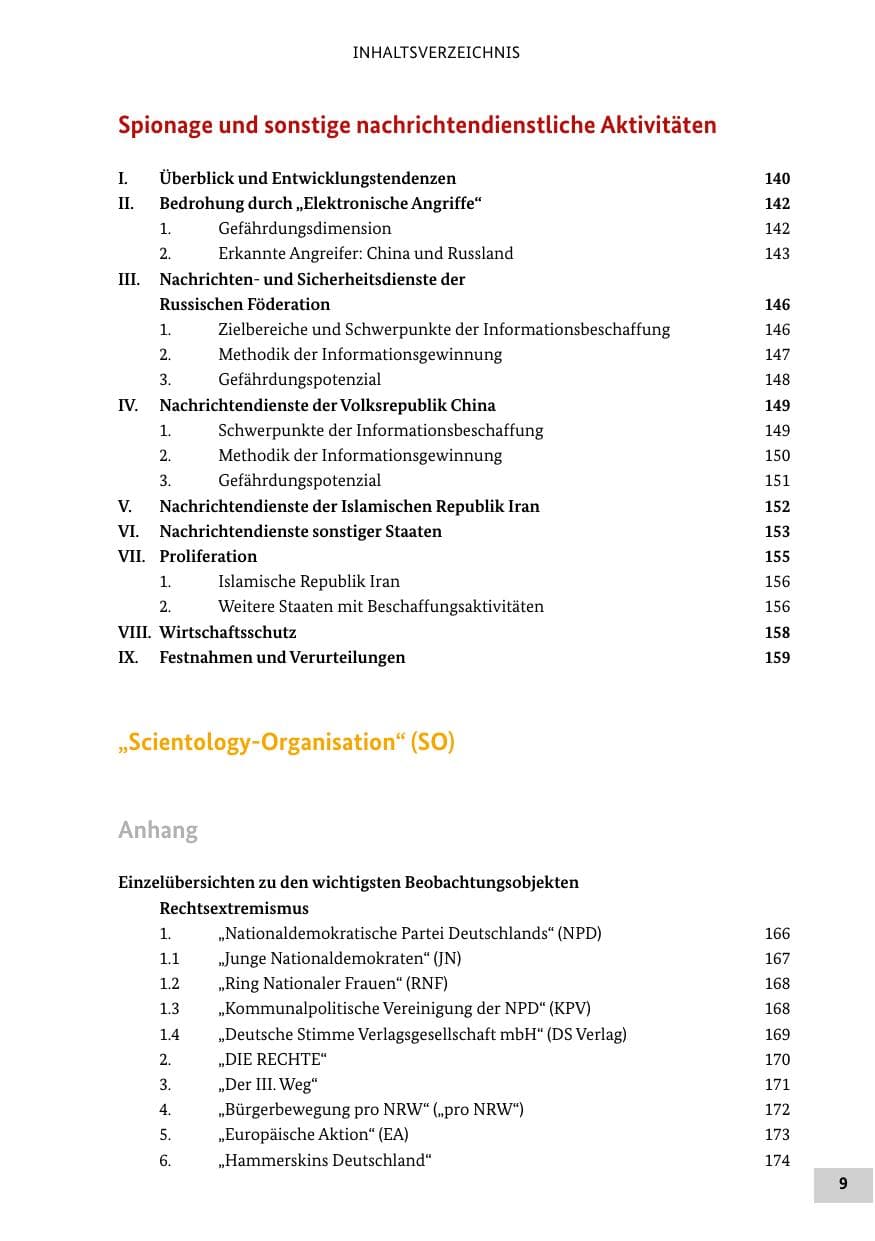 Seite 8 des Verfassungsschutzbericht 2014 Bund