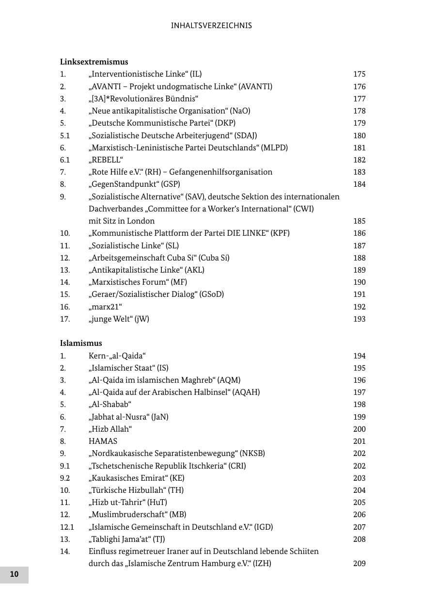 Seite 9 des Verfassungsschutzbericht 2014 Bund