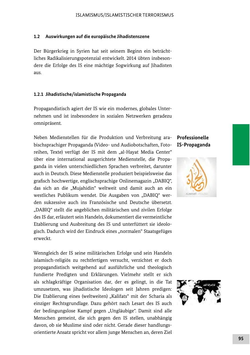 Seite 94 des Verfassungsschutzbericht 2014 Bund