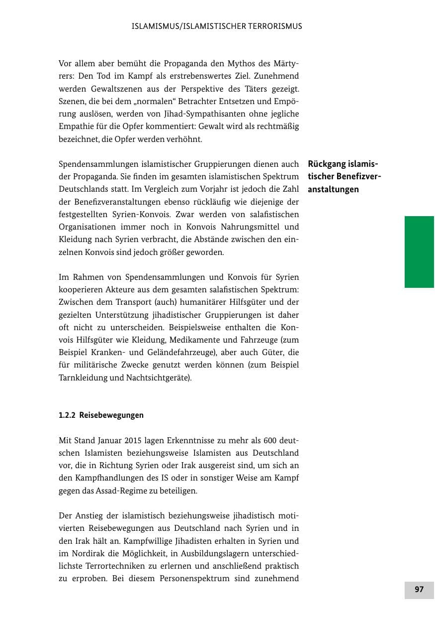 Seite 96 des Verfassungsschutzbericht 2014 Bund