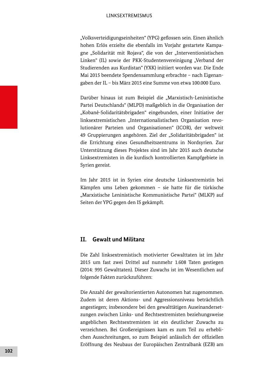 Seite 101 des Verfassungsschutzbericht 2015 Bund