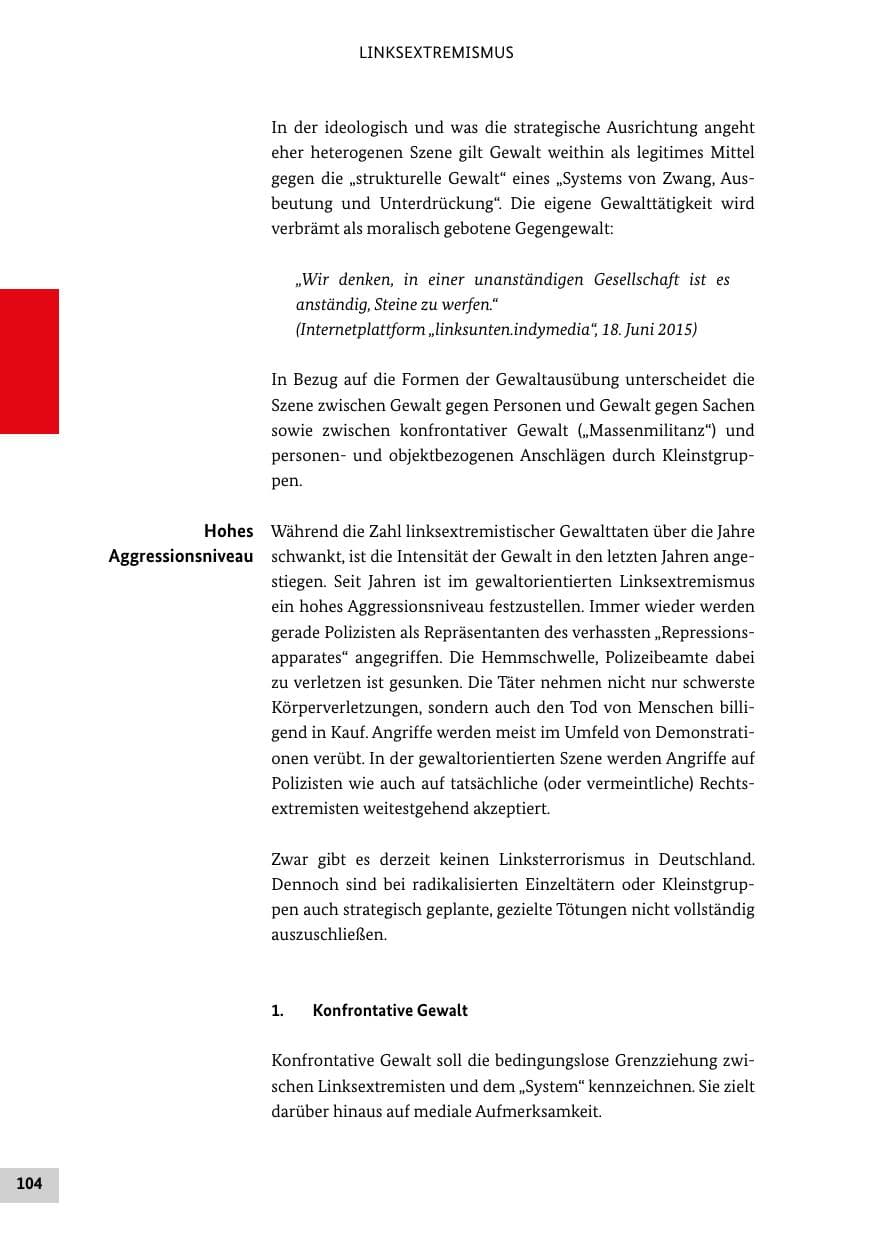 Seite 103 des Verfassungsschutzbericht 2015 Bund