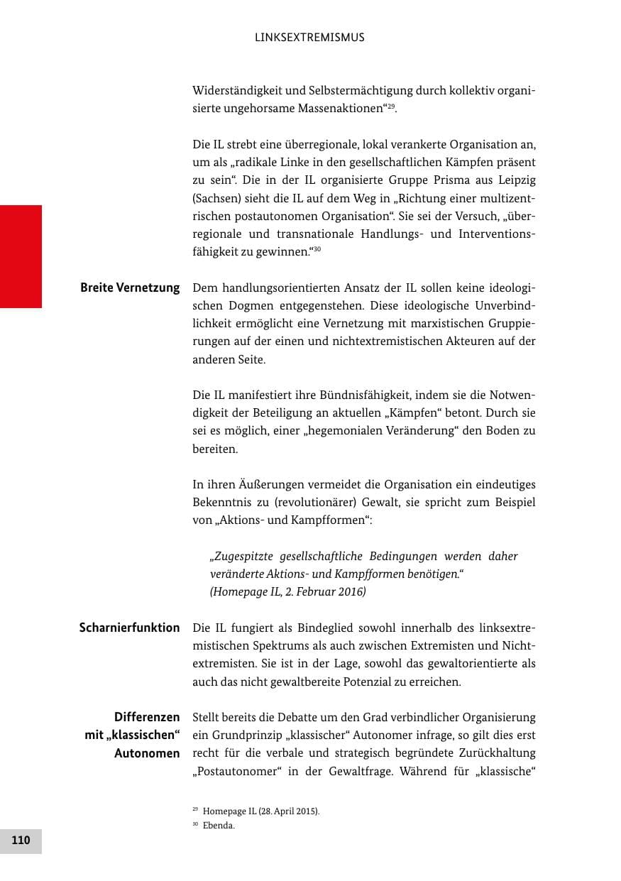 Seite 109 des Verfassungsschutzbericht 2015 Bund
