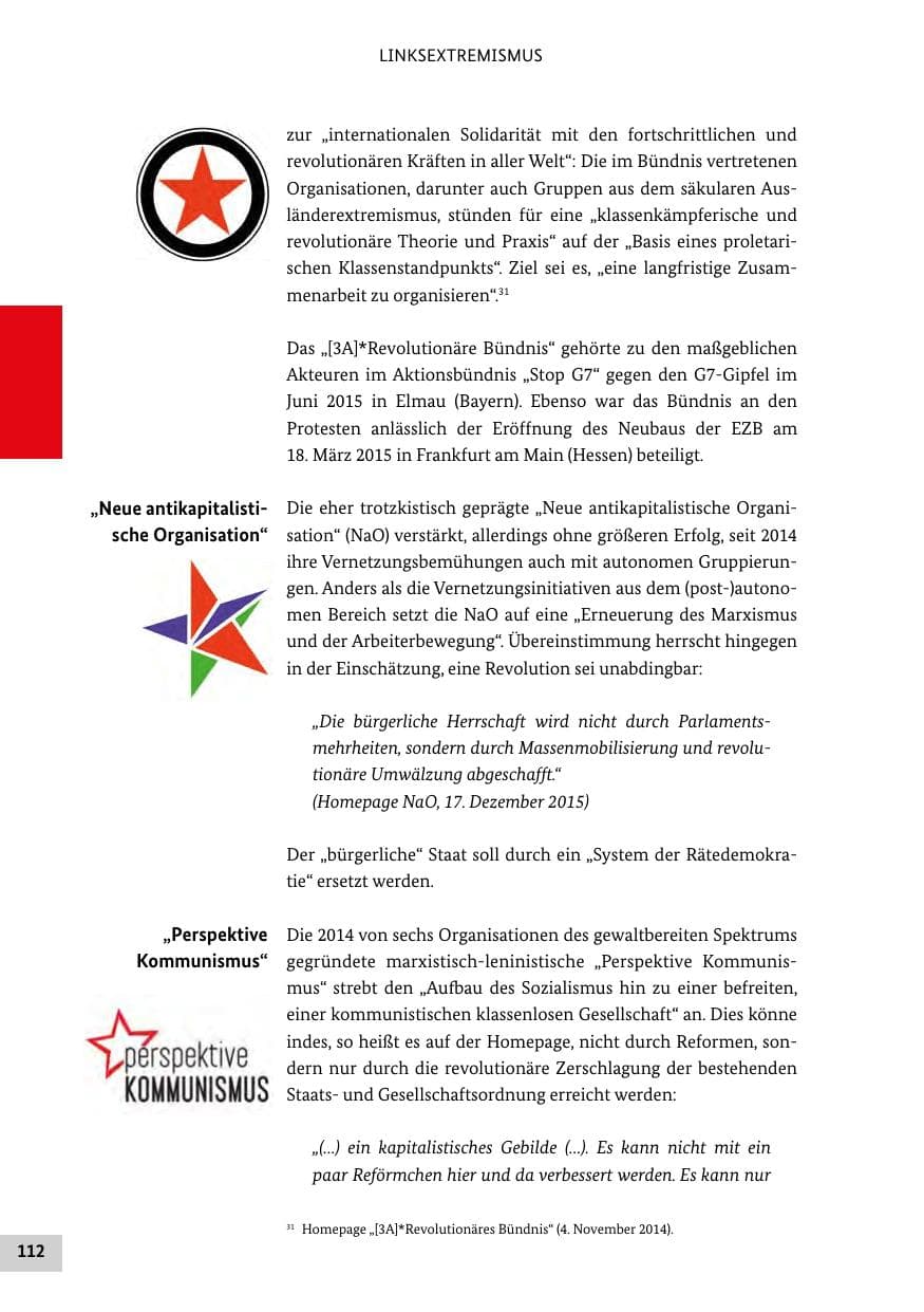 Seite 111 des Verfassungsschutzbericht 2015 Bund
