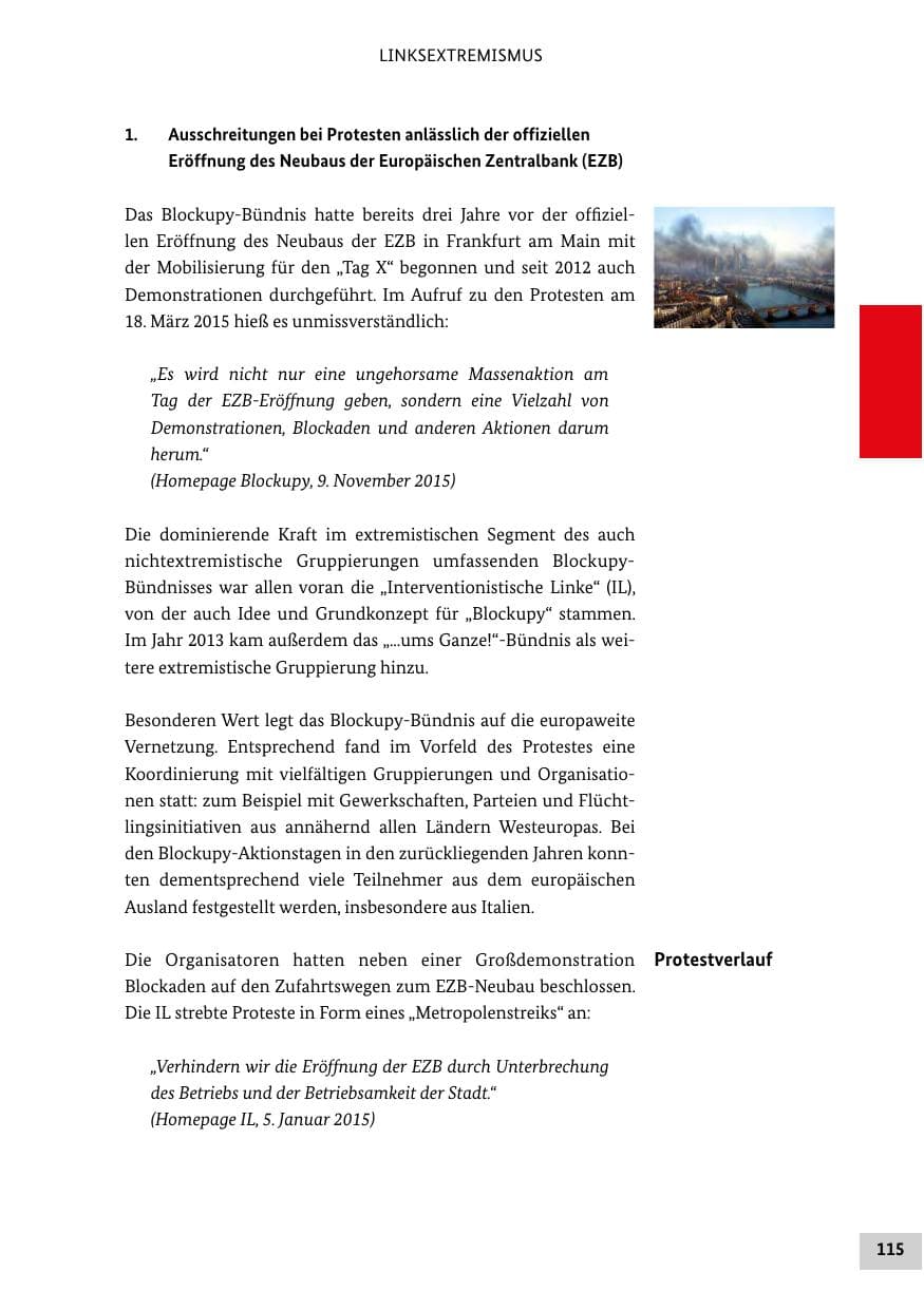 Seite 114 des Verfassungsschutzbericht 2015 Bund