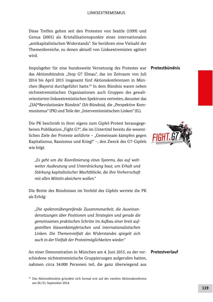 Seite 118 des Verfassungsschutzbericht 2015 Bund
