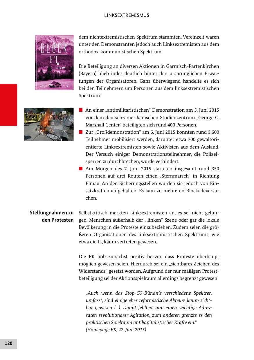 Seite 119 des Verfassungsschutzbericht 2015 Bund