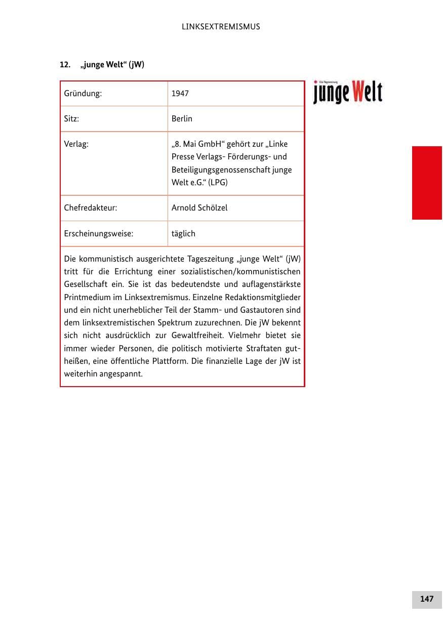 Seite 146 des Verfassungsschutzbericht 2015 Bund
