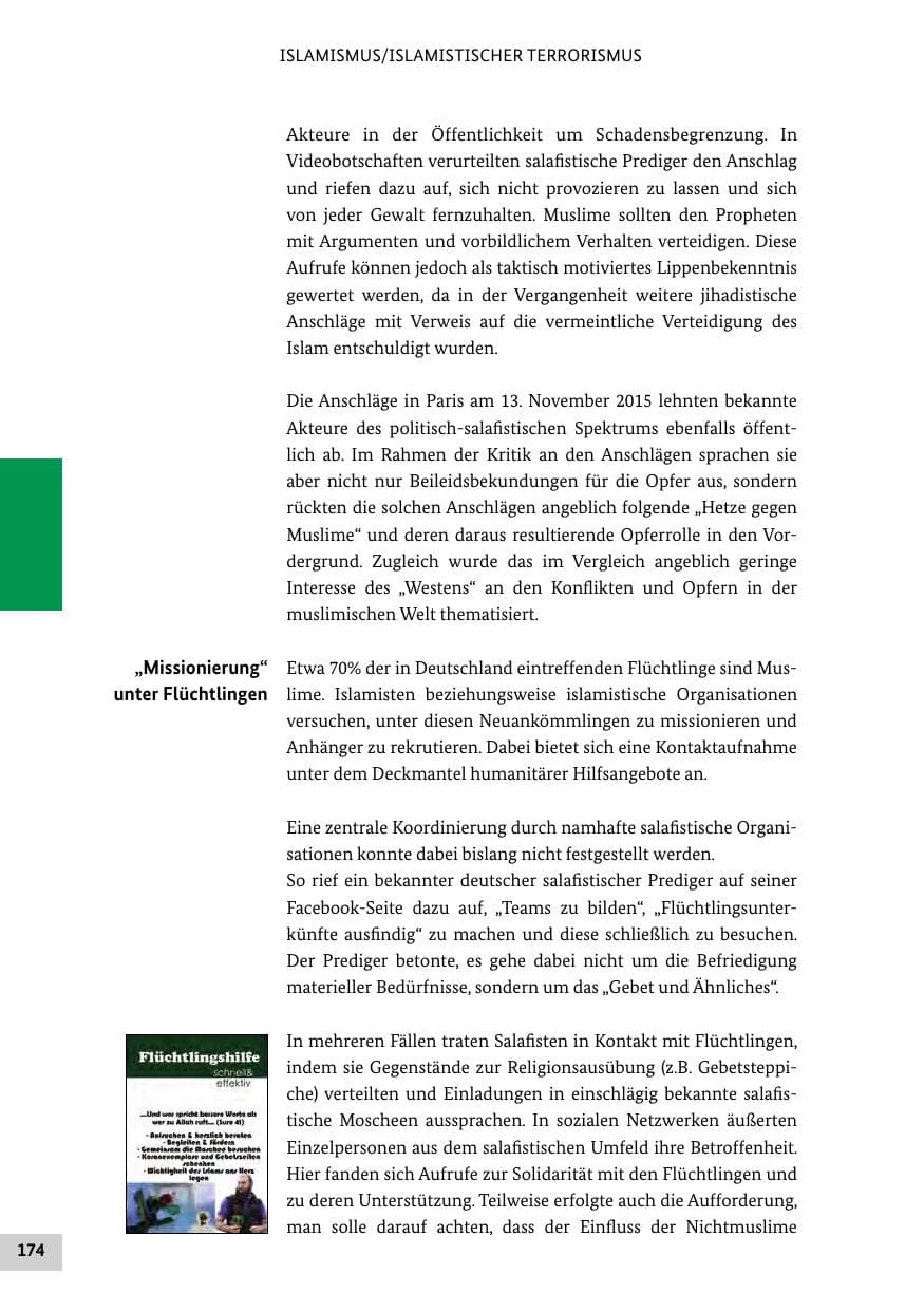 Seite 173 des Verfassungsschutzbericht 2015 Bund