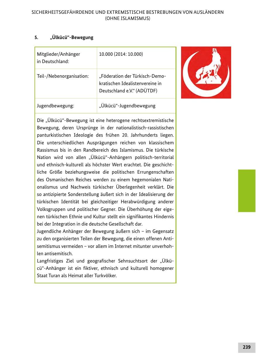 Seite 238 des Verfassungsschutzbericht 2015 Bund