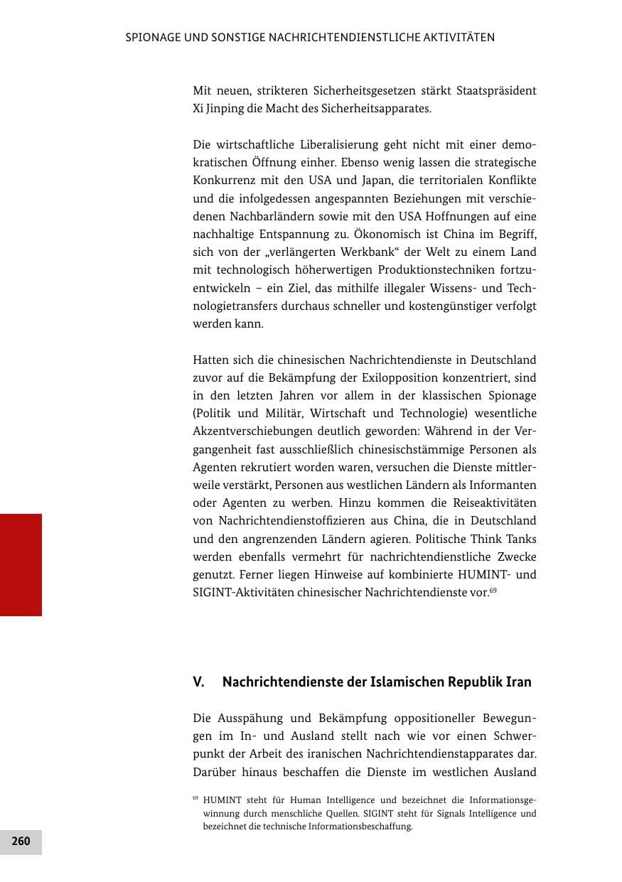 Seite 259 des Verfassungsschutzbericht 2015 Bund