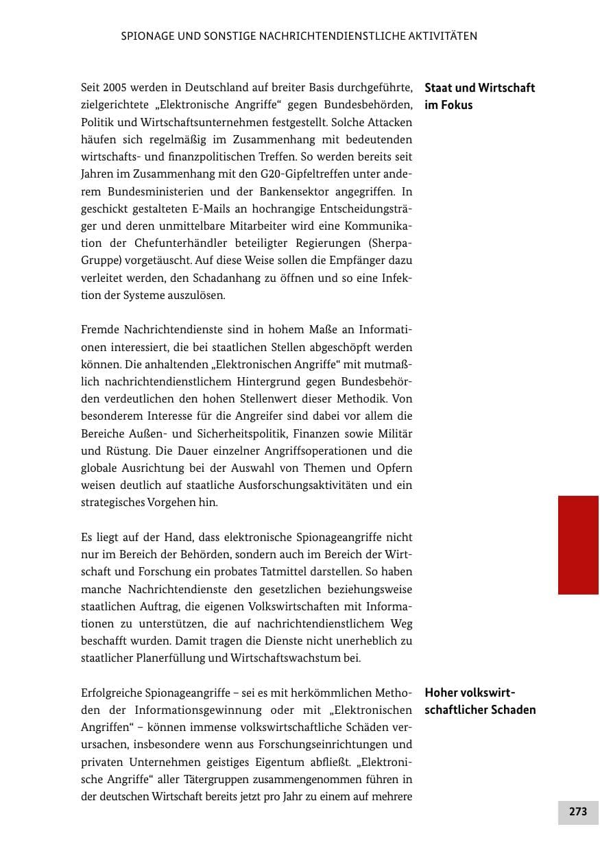 Seite 272 des Verfassungsschutzbericht 2015 Bund